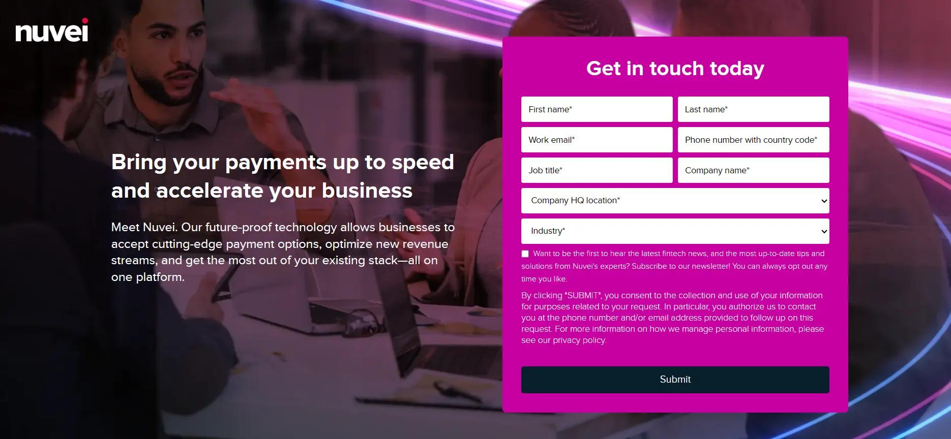 Nuvei website