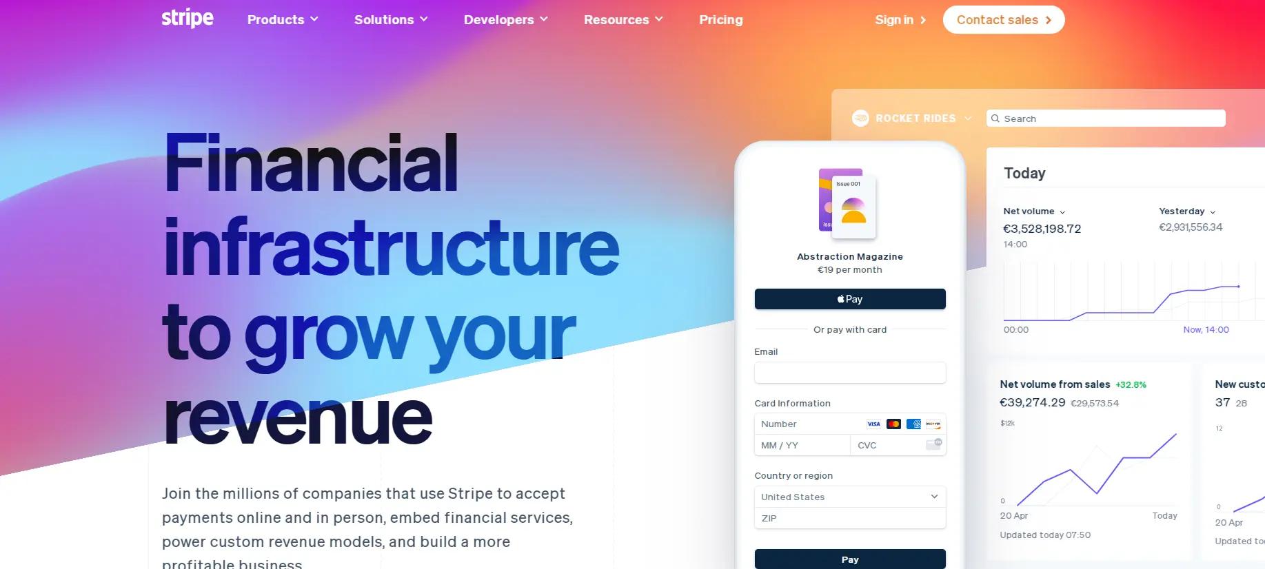 Stripe website